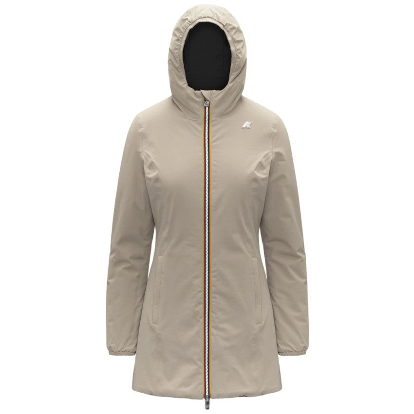 K-Way Reversible Beige And Black Waterproof Jacket