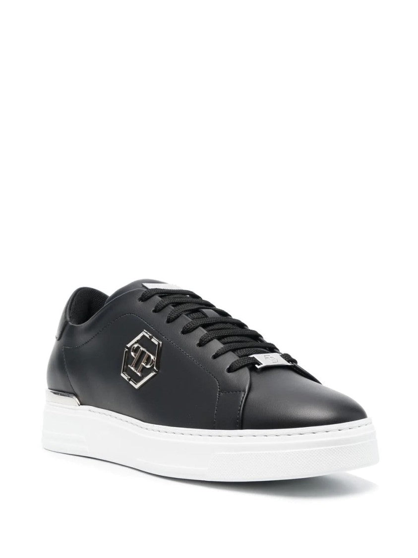 Philipp Plein Hexagon Leather Lo-Top Sneaker