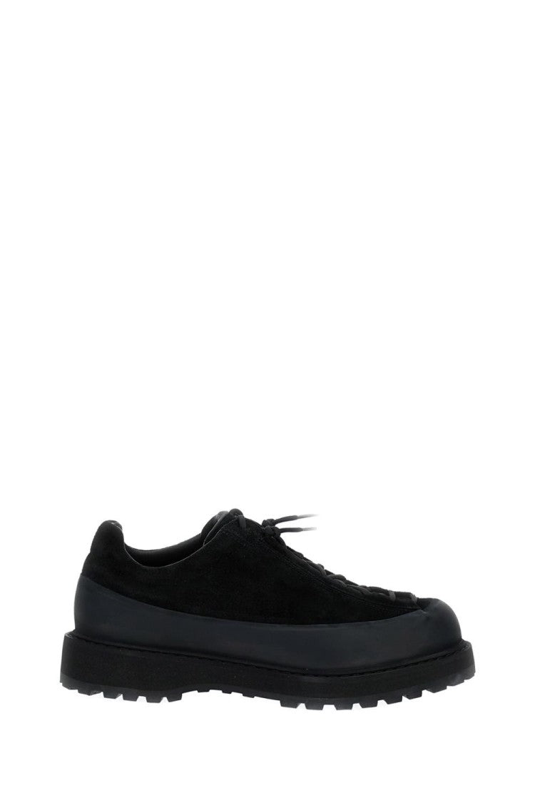 Stone Island Textured Black Sneakers With Suede Upper