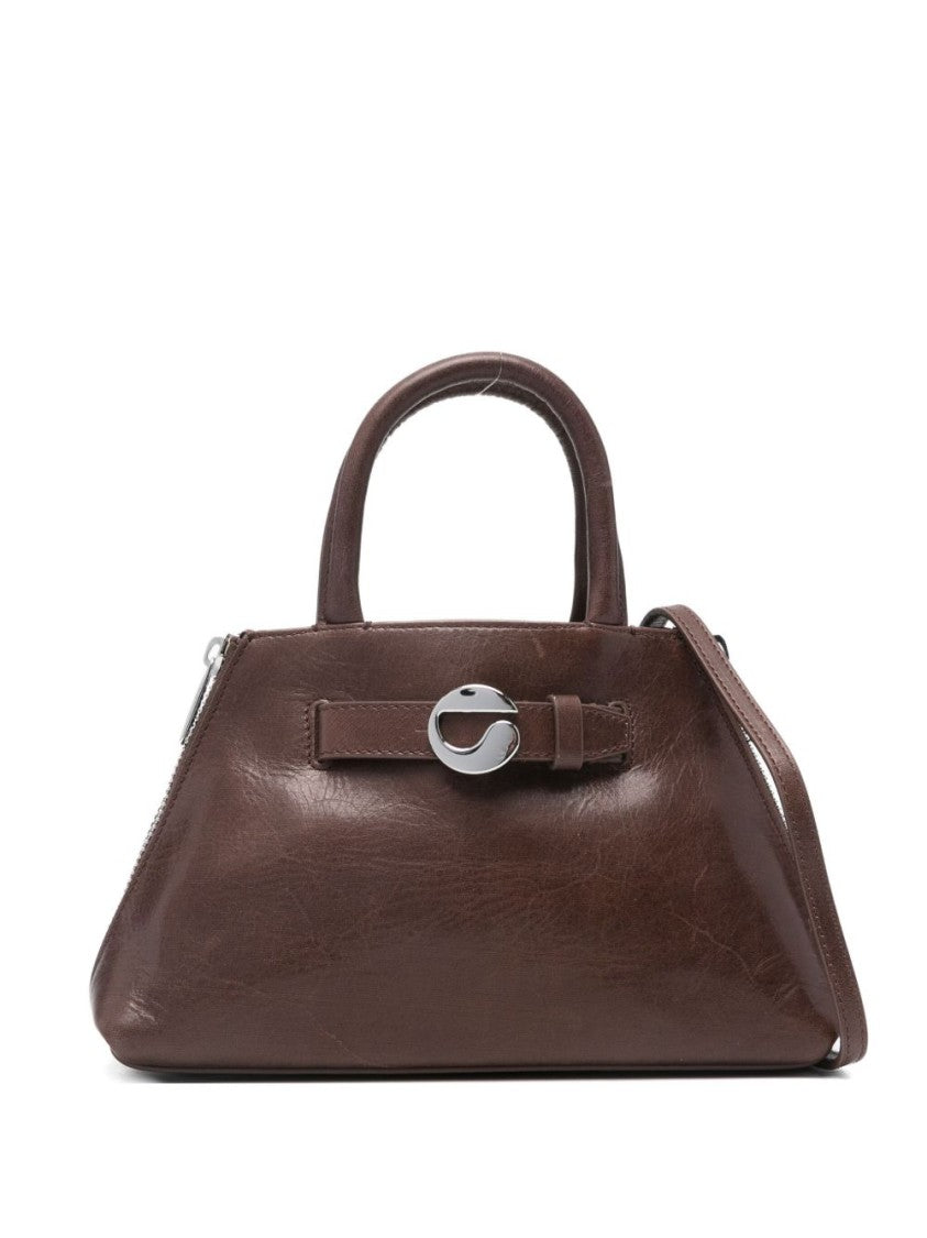 Coperni Trapezoidal Brown Calfskin Handbag