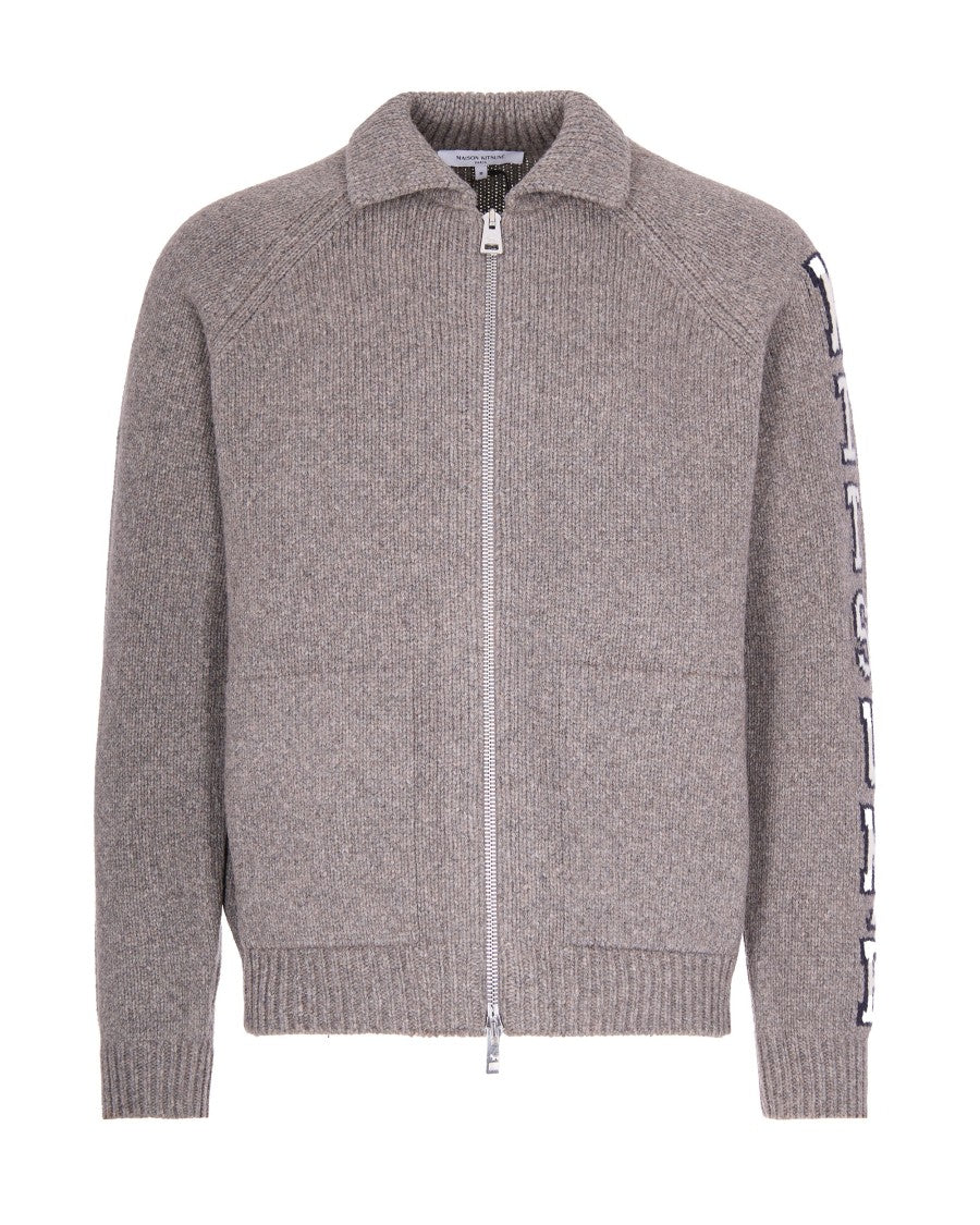 Maison Kitsuné Grey Wool College Jacket