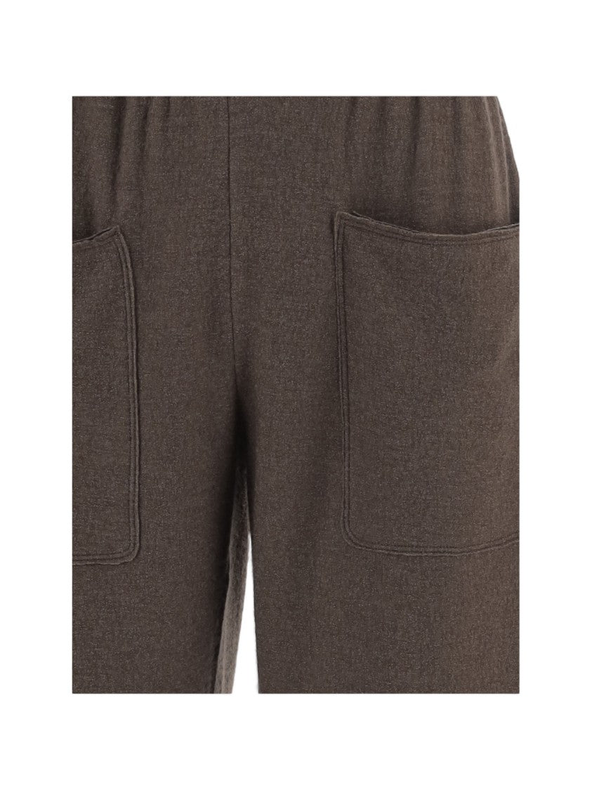 Giorgio Armani Wide-Leg Stretch Silk And Cashmere Trousers With Elastic Waistband