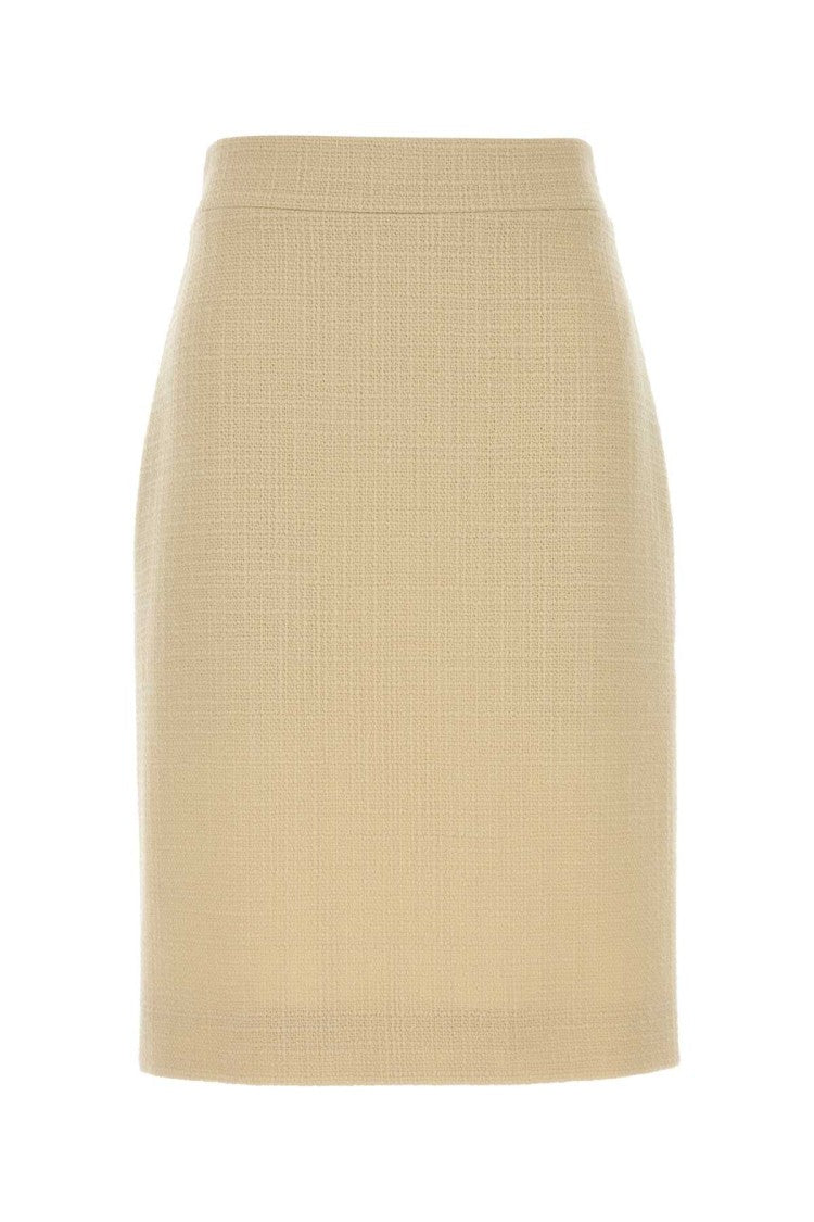 Valentino Garavani Ivory Tweed Skirt