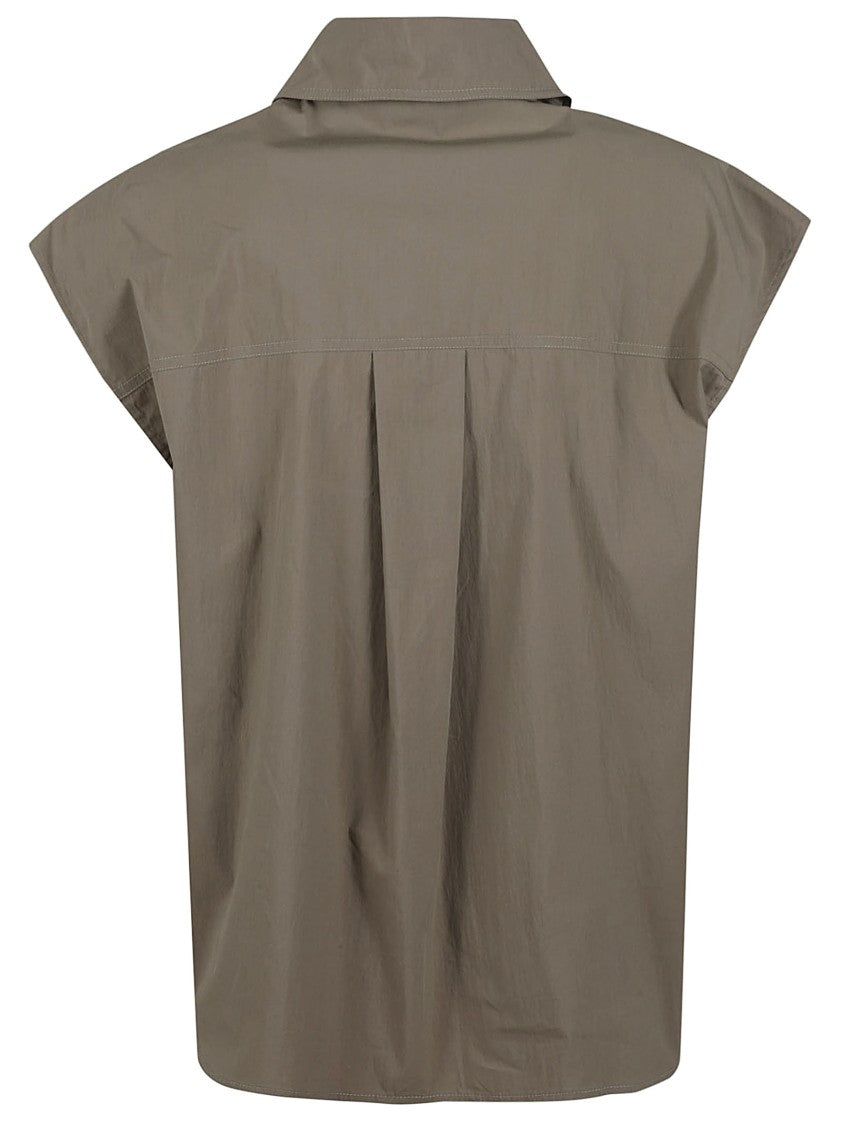 P.A.R.O.S.H. Relaxed Fit Polyamide Shirt With Button-Down Front