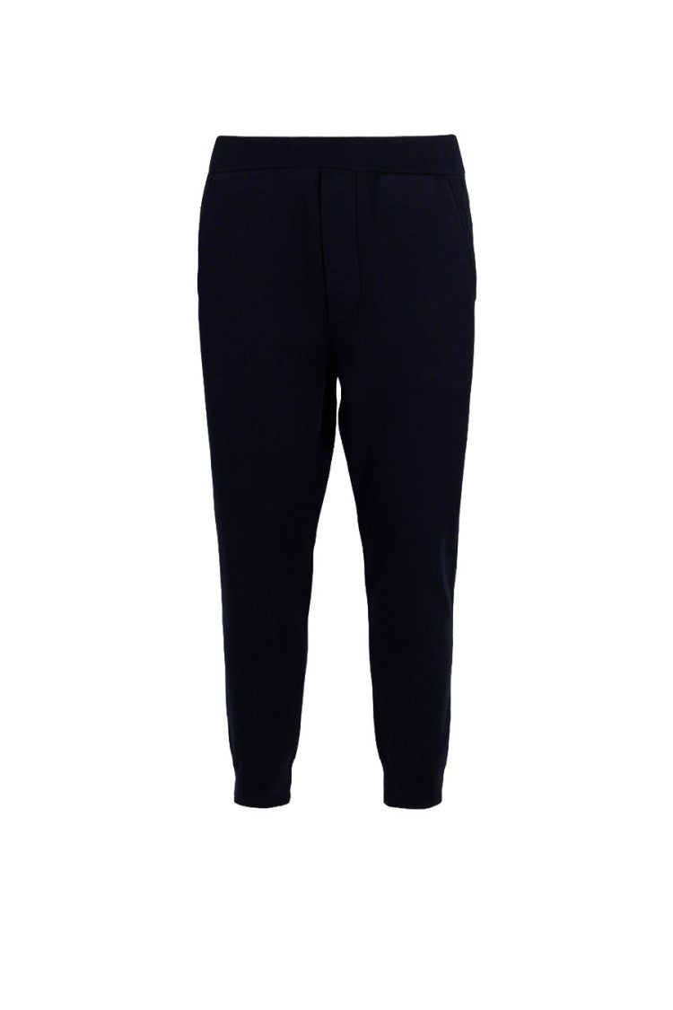 Dsquared2 Navy Drawstring Waist Side Pockets Viscose-Blend Sweatpants