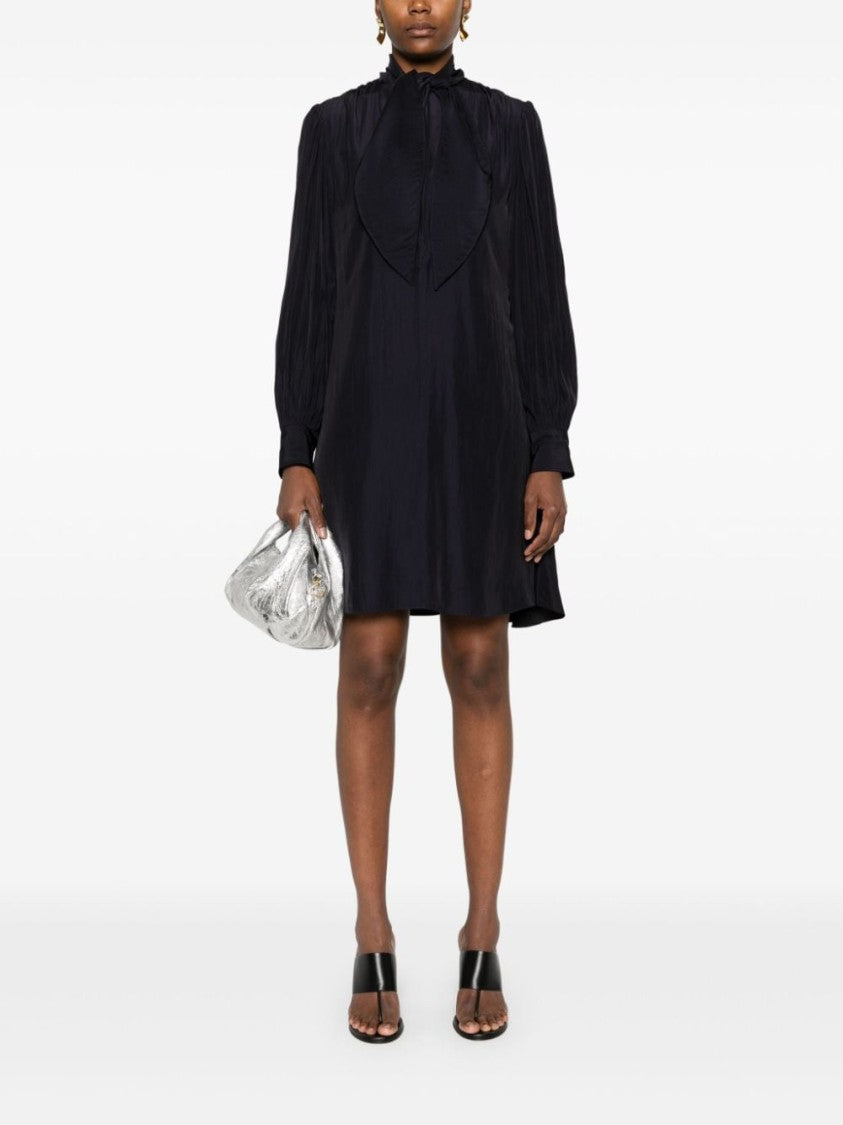 Lanvin Midnight Blue Draped Dress