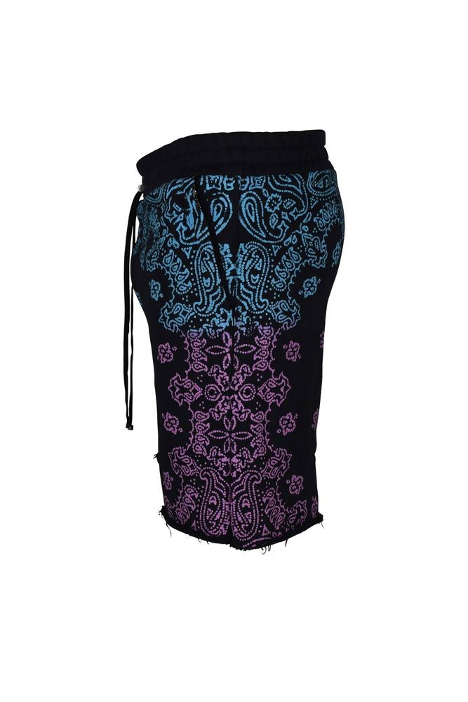 Amiri Bandana-Print Cotton Shorts With Drawcord Waistband