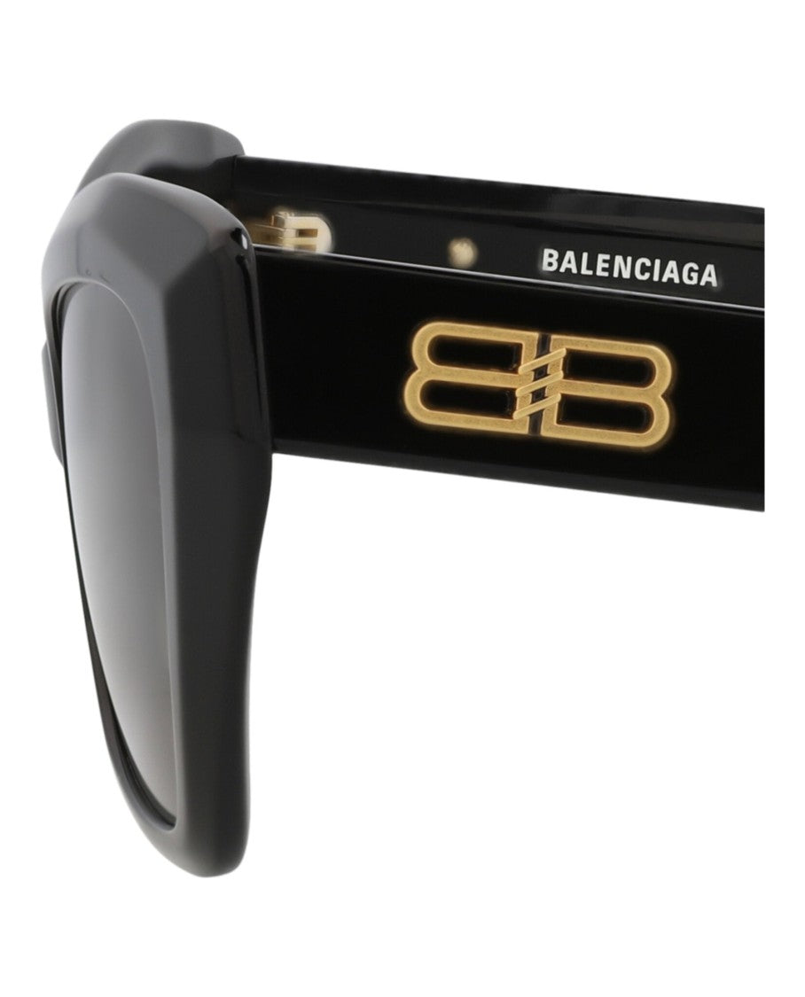 Balenciaga Glossy Cat Eye Sunglasses In Recycled Acetate