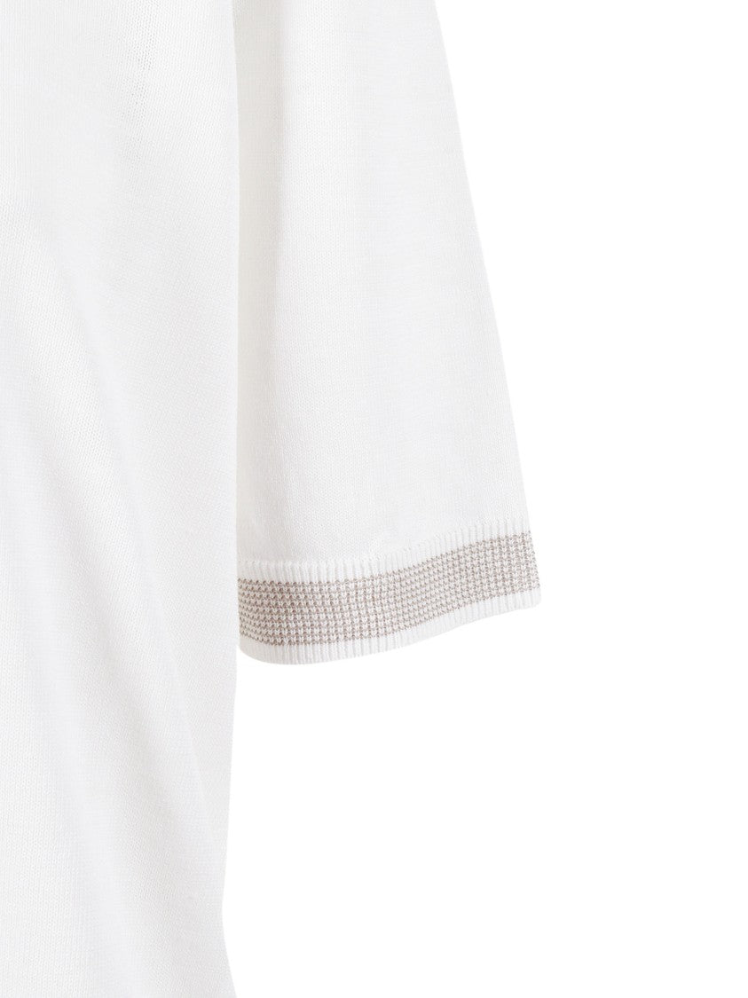 Peserico Minimalist Short Sleeve Linen Sweater