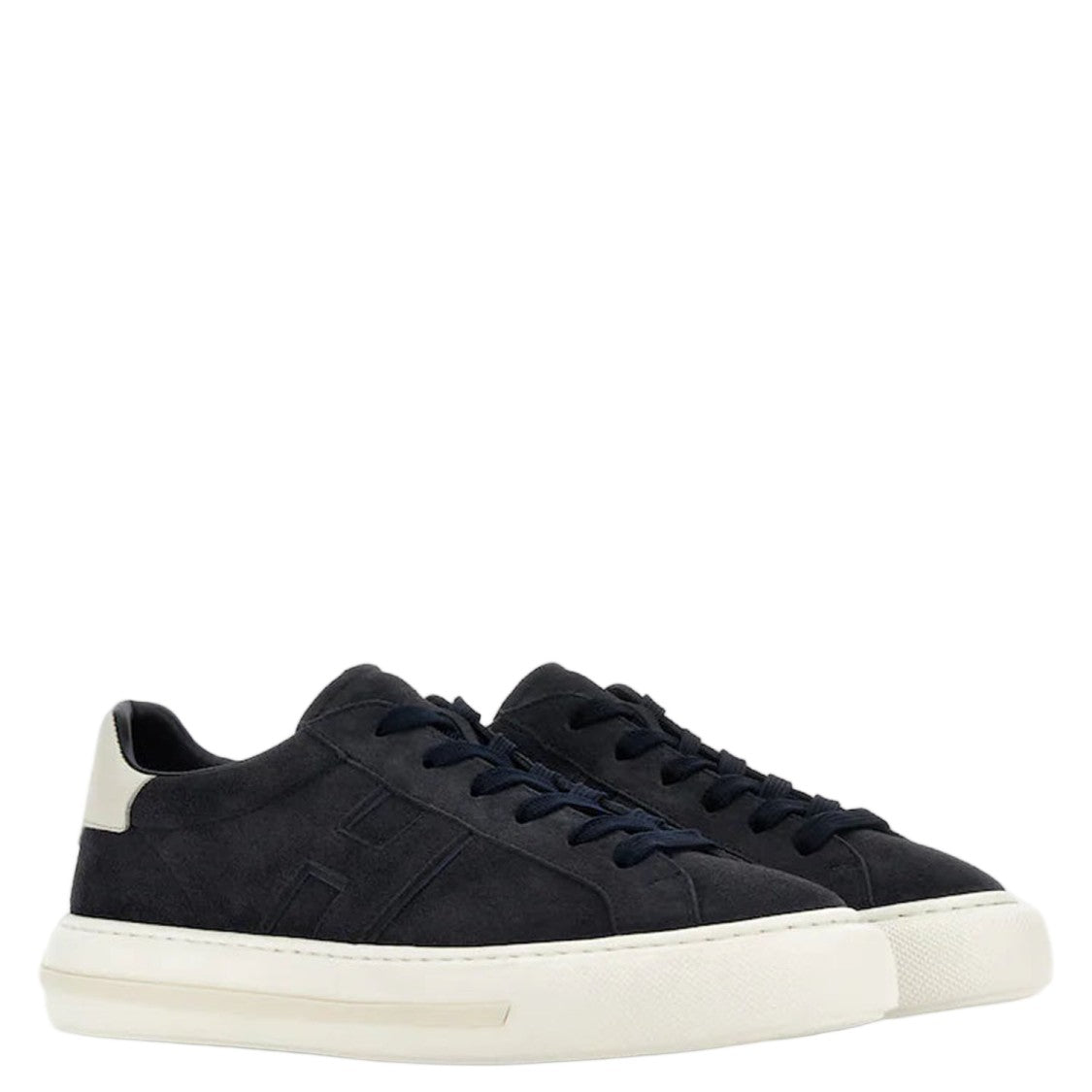 Hogan Leather Contrast Heel Sneakers
