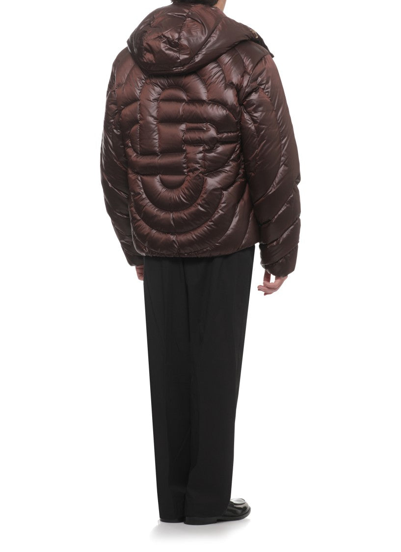 Casablanca Brown Monogram Padded Puffer Jacket