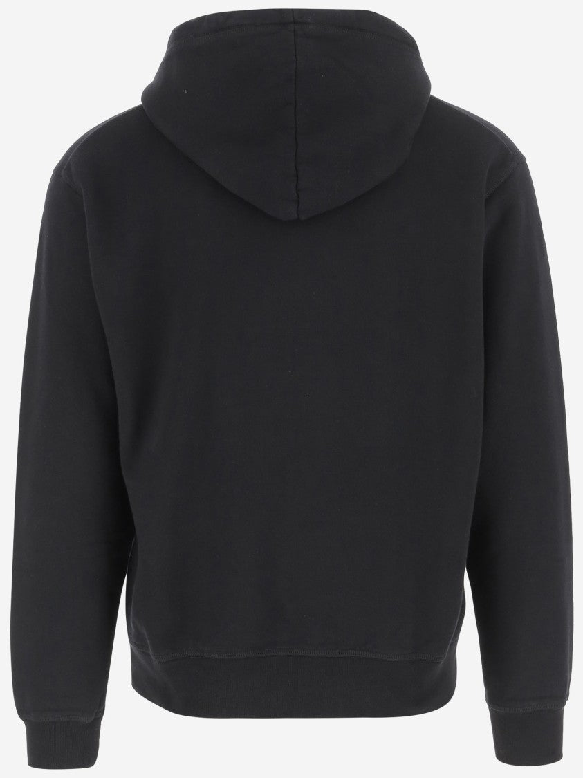Dsquared2 Drawstring Hood Cotton Sweatshirt