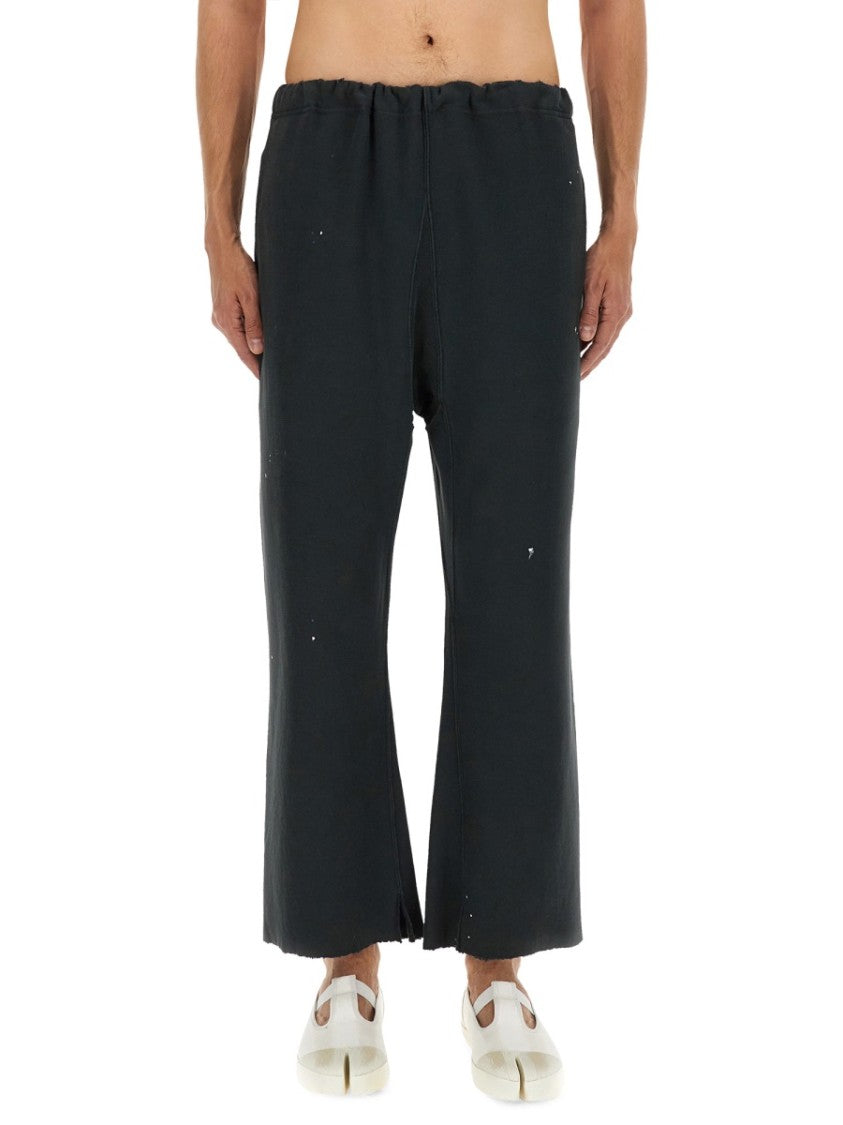 Maison Margiela Relaxed-Fit Cotton Pants With Distressed Hem