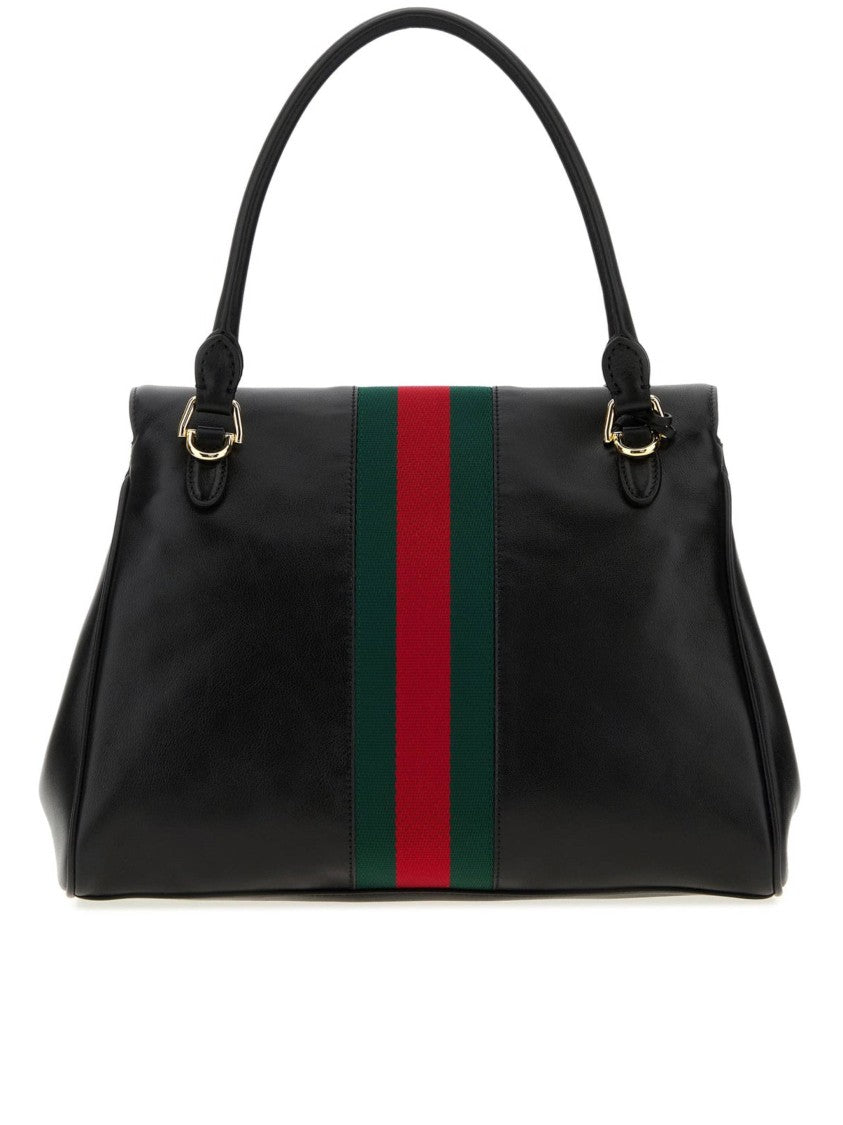 Gucci Black Horsebit Leather Handbag
