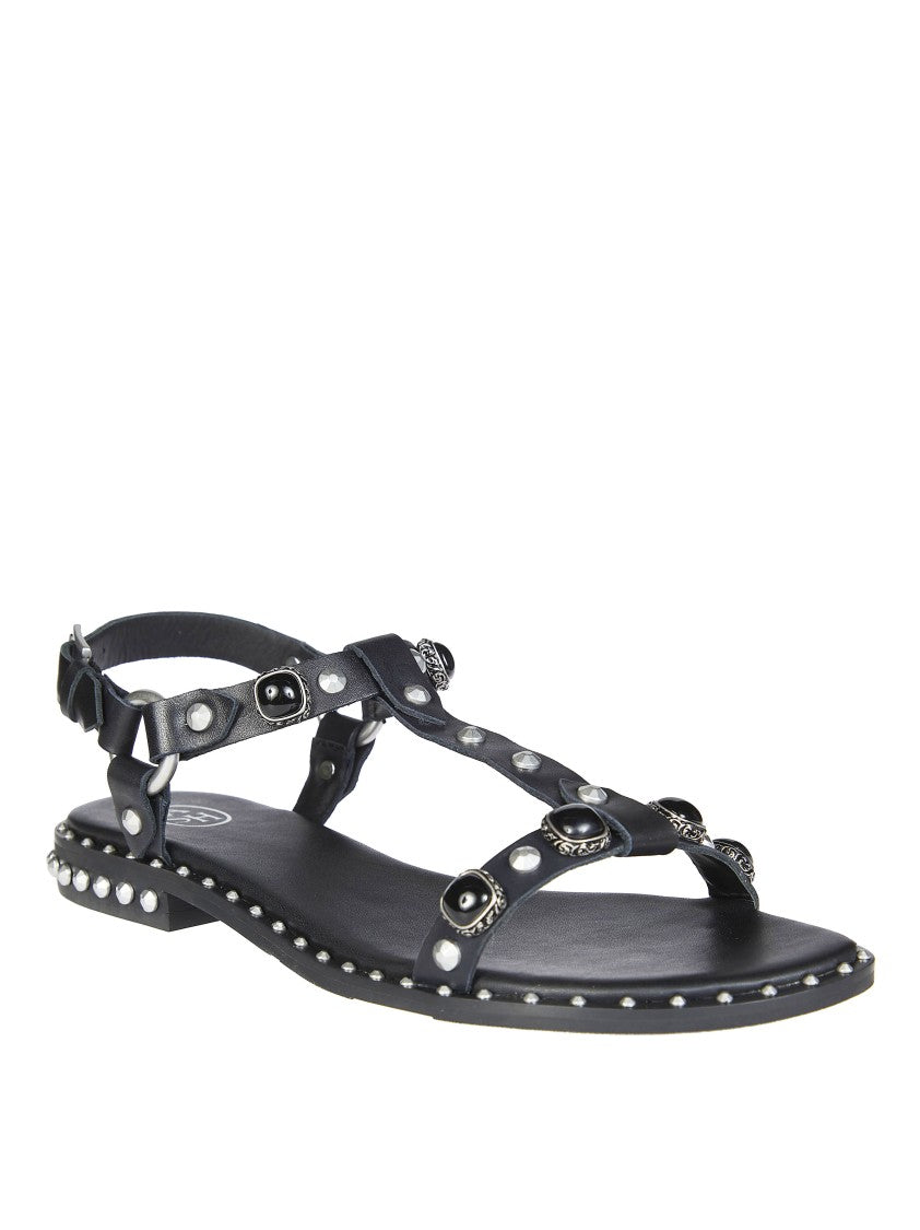 Ash Black A Soft Mustang Studded Sandals
