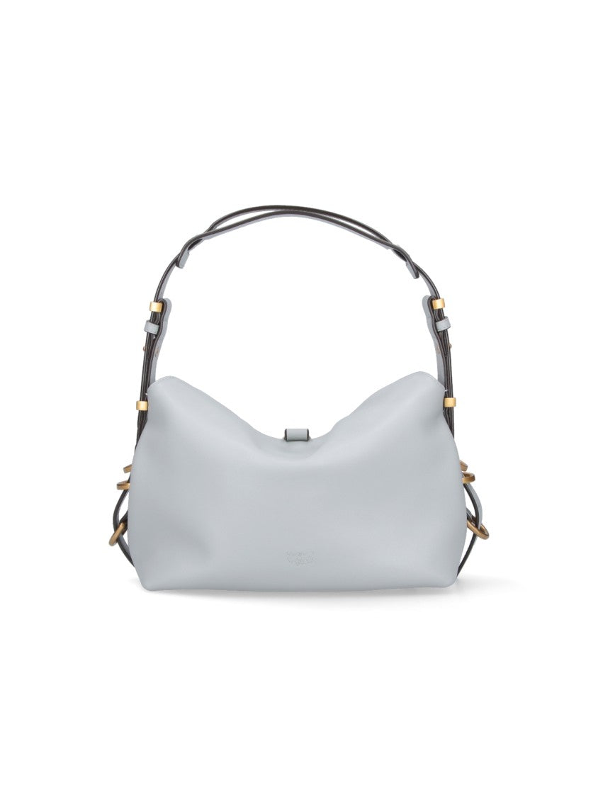 Pinko Rectangular Grey Bag With Structured Design