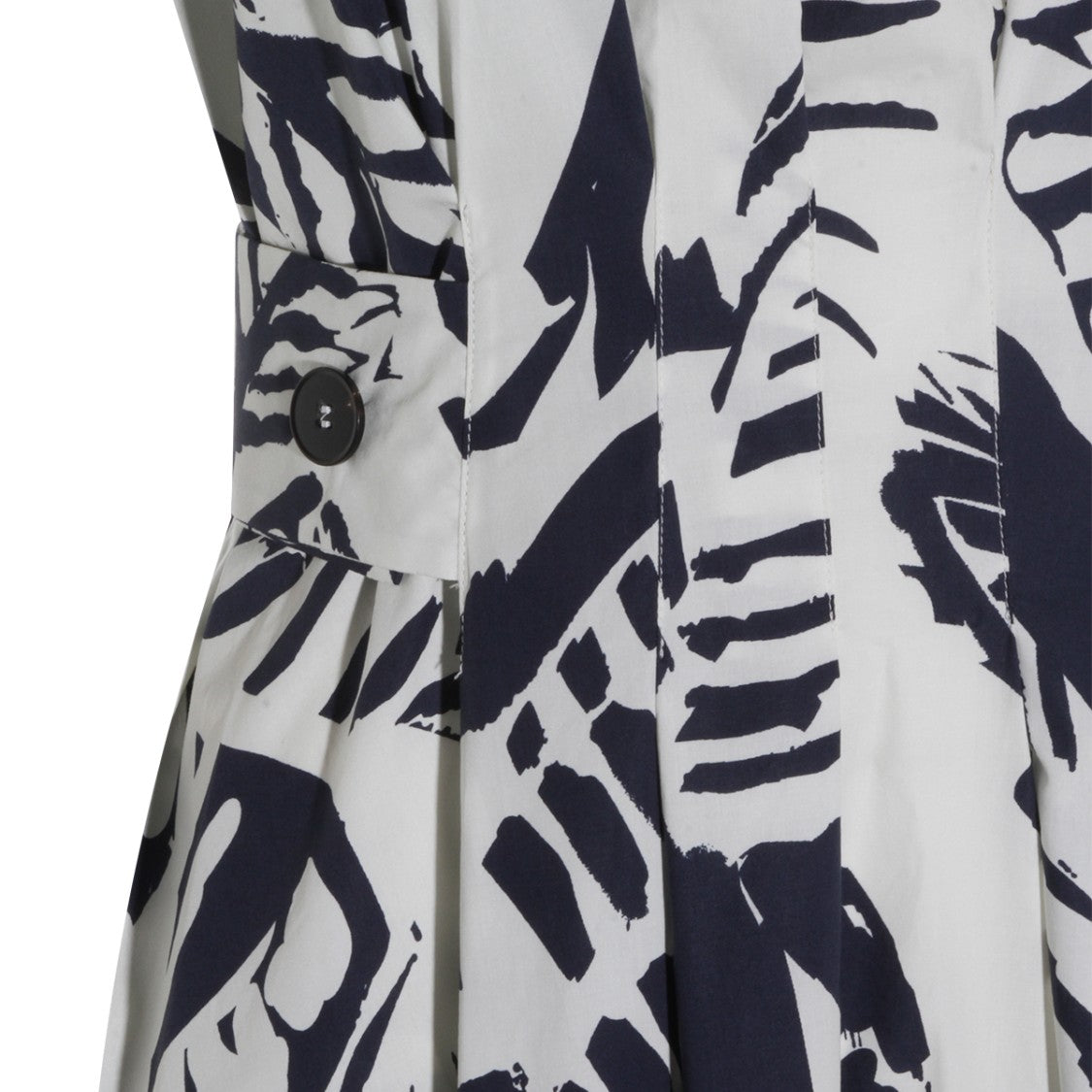 Antonelli Firenze Flowing Midi-Length Dress With Abstract Leaf Pattern