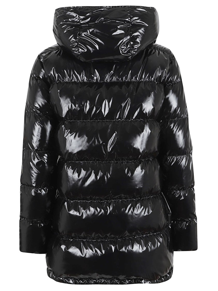 Herno Glossy Quilted Down Jacket With High Collar