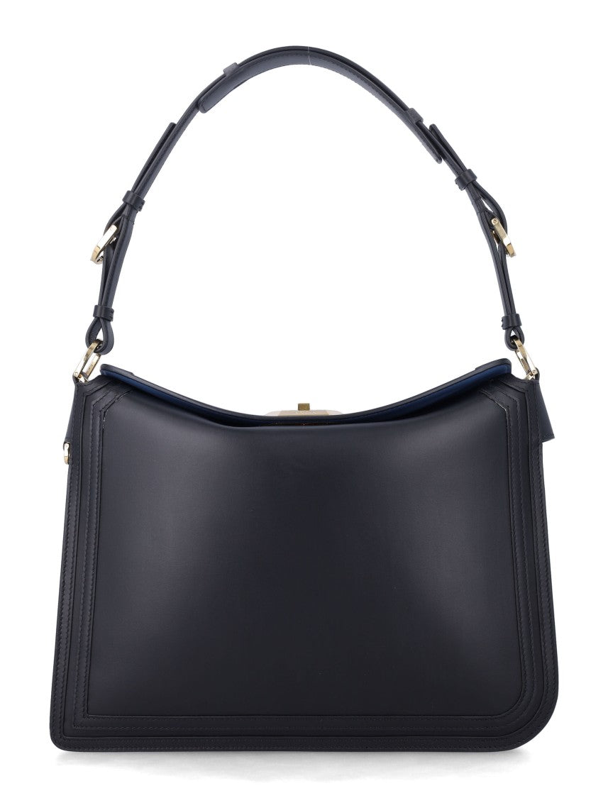 Lanvin Compagnon Asymmetric Leather Handbag