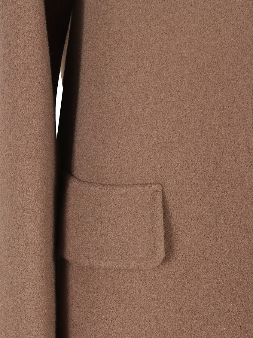 Max Mara Classic Boxy Jacket With Notched Lapel And Front Flap Pockets