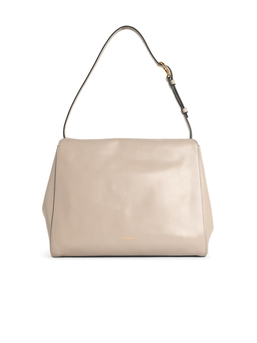 Furla Domus' M Shoulder Bag In Linen Leather