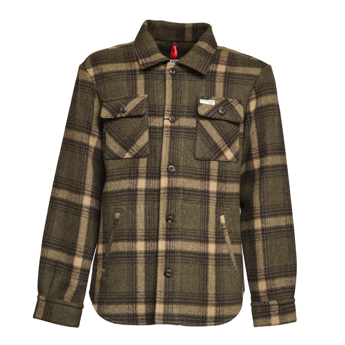 Fay Scottish Tartan Overshirt Jacket In Wool Blend