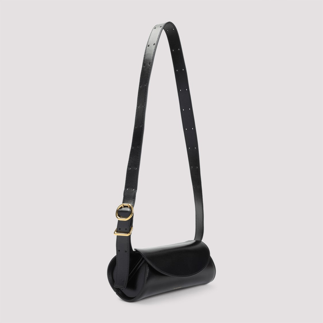 Jil Sander Black Leather Cannolo Mini Bag