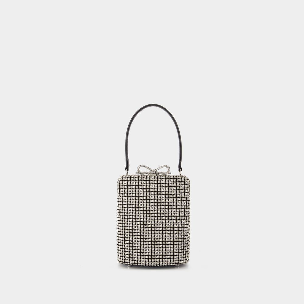 Self-Portrait Crystal Fishnet Bag - Synthetic - Silver