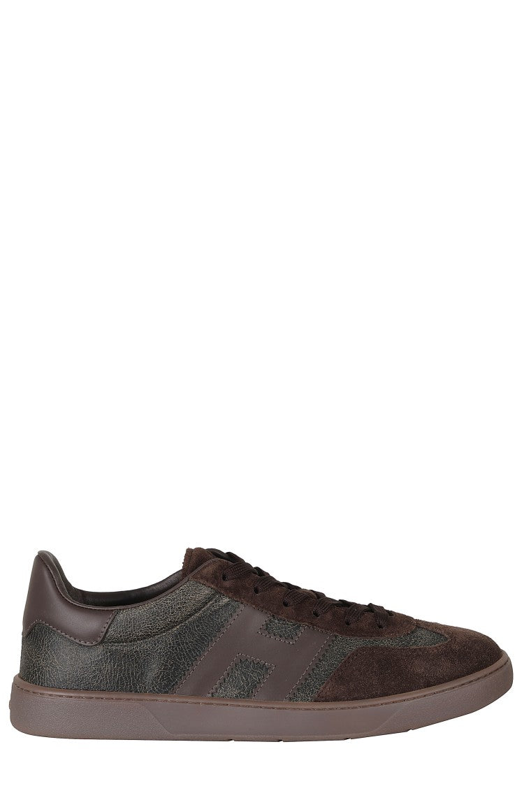 Hogan Brown Cool Smooth Leather Suede Rubber Sole Sneakers