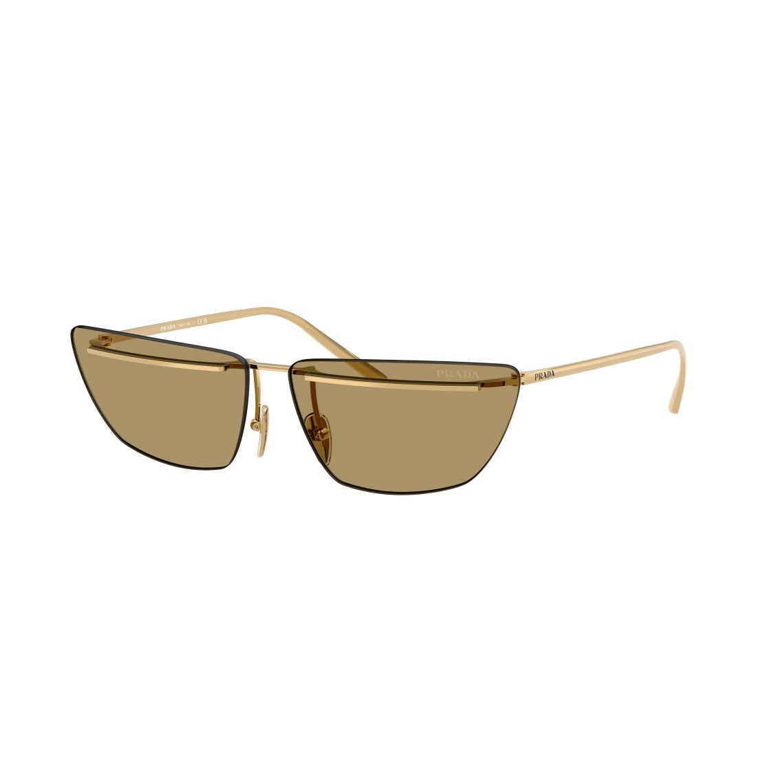 Prada 0Pr C52s Angular Metal Frame Sunglasses