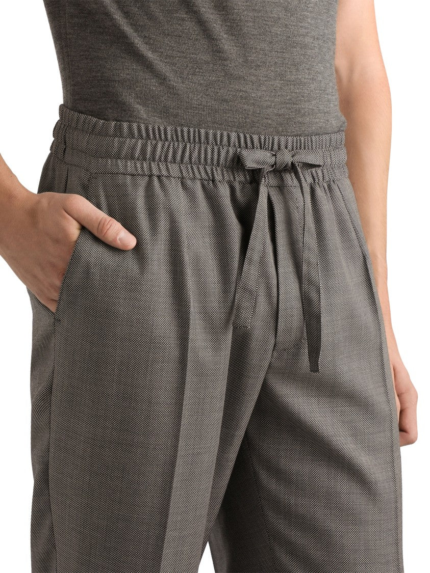Dolce & Gabbana Relaxed Fit Straight Leg Trousers With Adjustable Drawstring