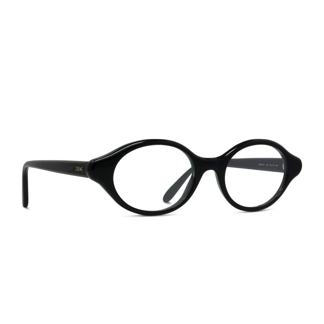 Loewe Black Slim Acetate Oval Sunglasses