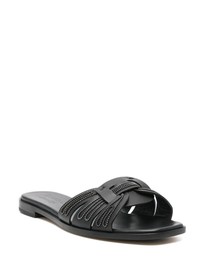 Doucal's Leather Flat Sandals
