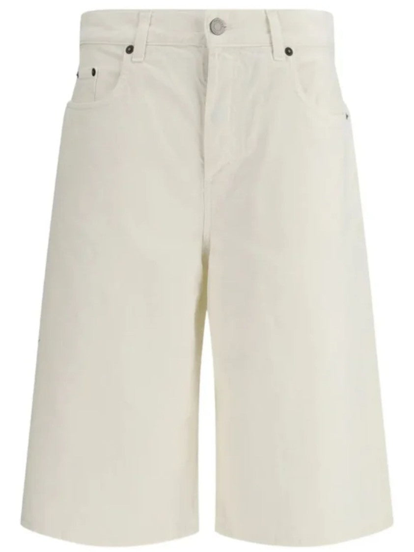 Haikure White High Waisted Denim Shorts