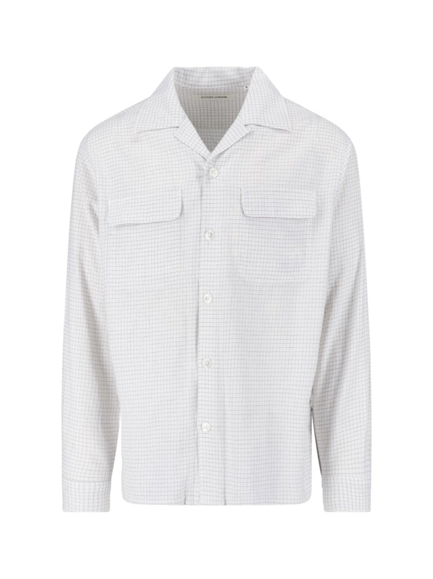 Sunflower White Bowling Cotton Checked Shirt