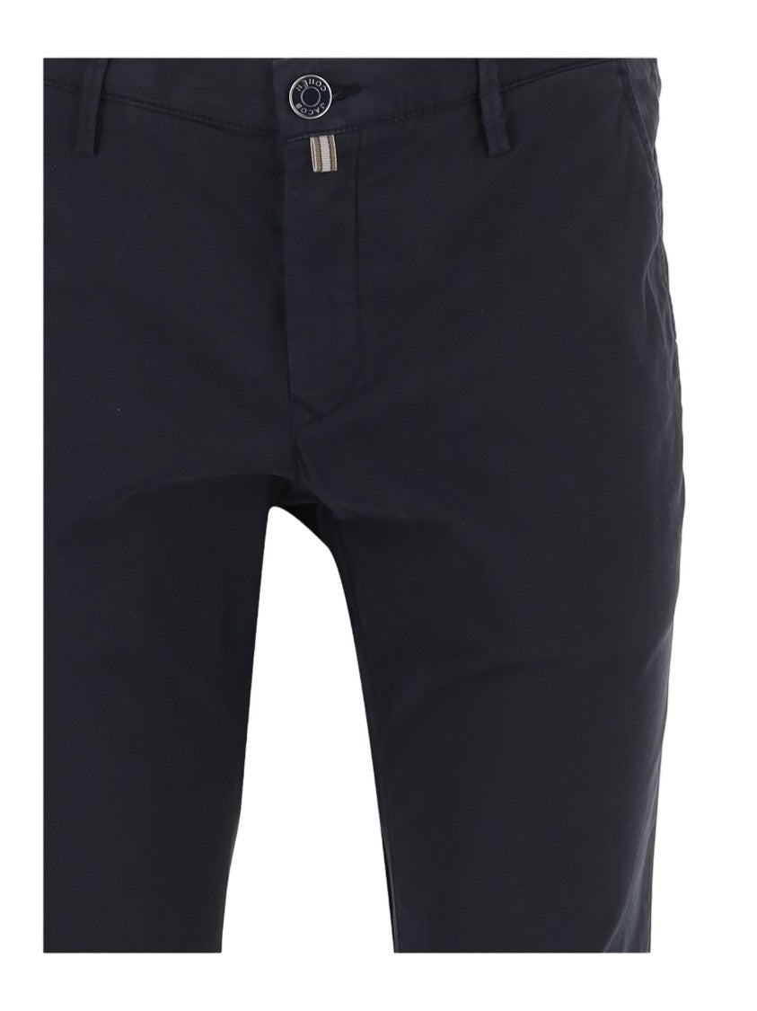 Jacob Cohen Navy Slim-Fit Stretch Cotton Velvet Trousers