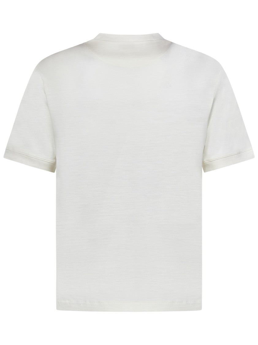 Franzese Collection Crew Neck T-Shirt In Soft Wool With Design