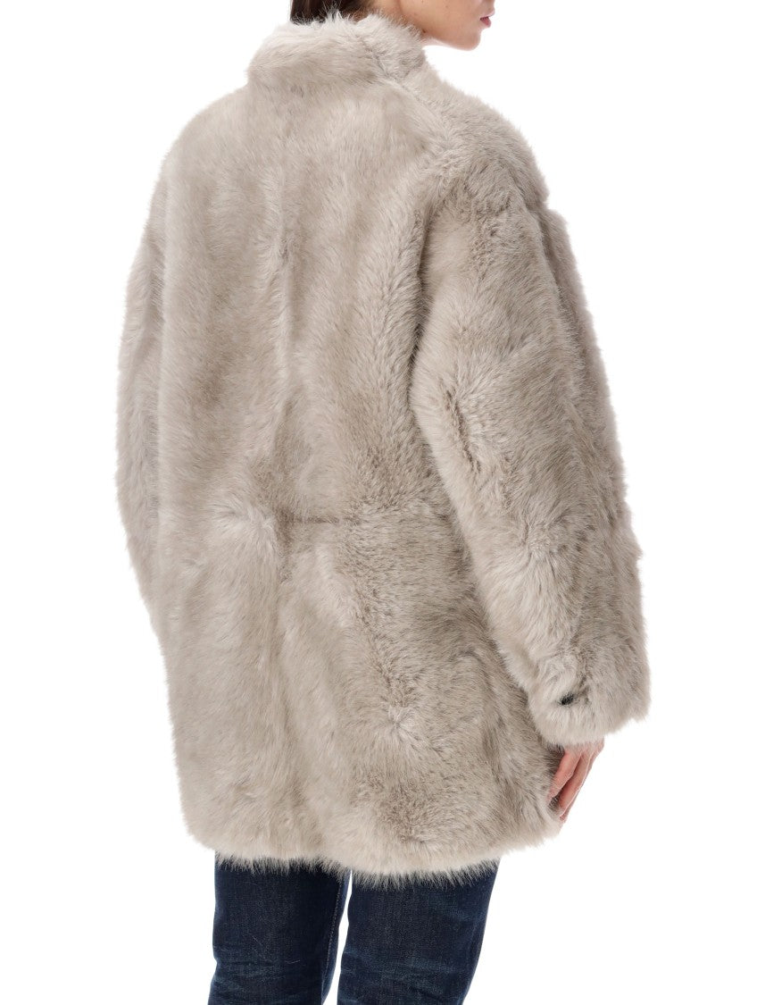 Urbancode Midi Jacket Toscana Faux Fur Reversabel Reversible Coat