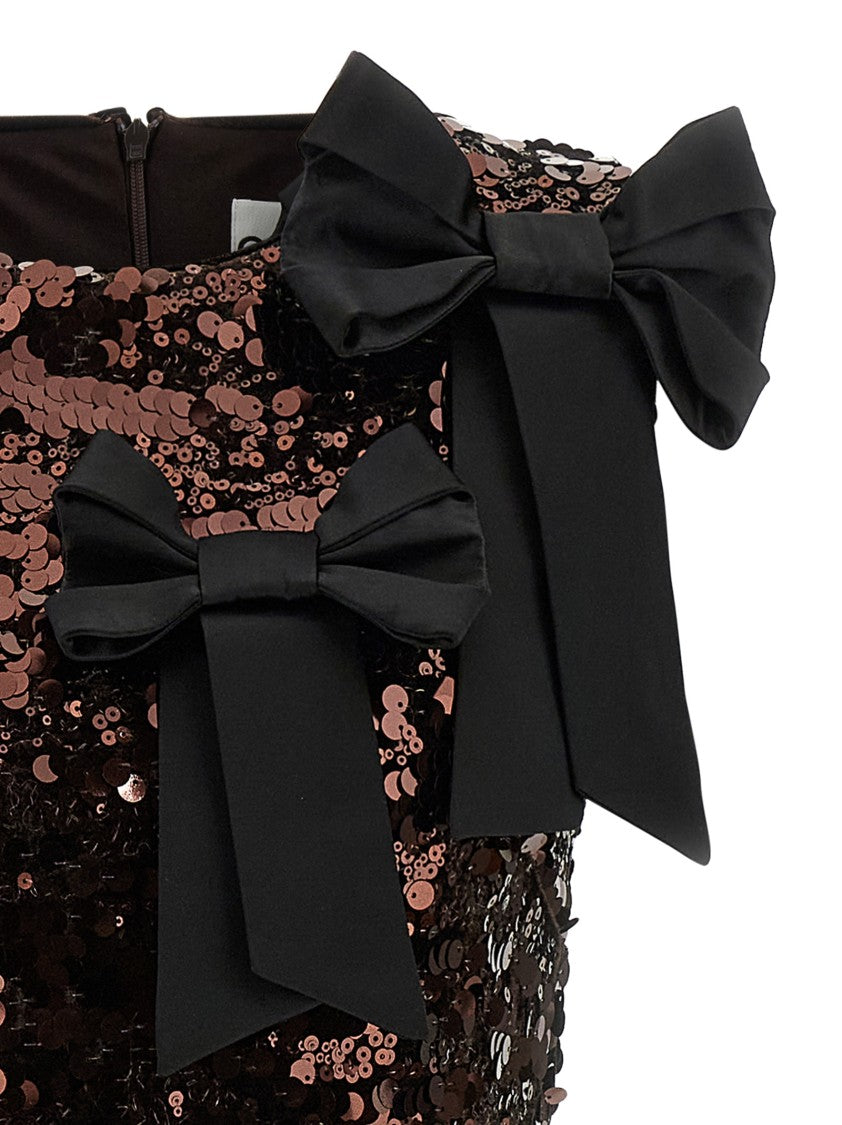 Ganni 'Velvet Sequins Straight Midi' Dress
