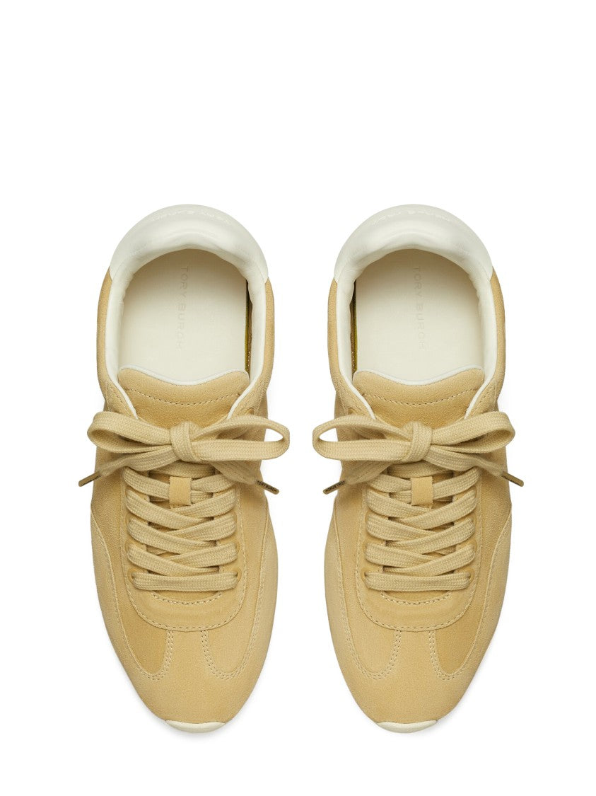 Tory Burch Bovine Suede And Leather Travel Sneakers