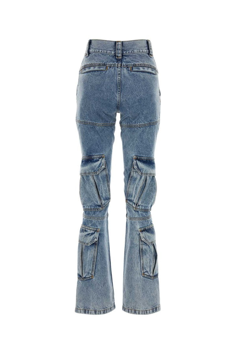 Givenchy High-Waisted Denim Cargo Jeans