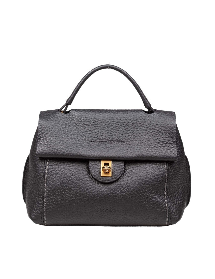 Visona 21570 Black Leather Handbag