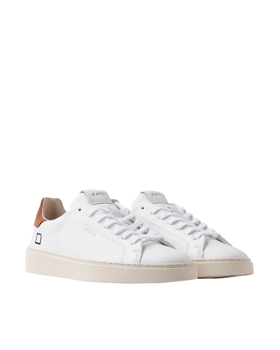 D.A.T.E Levante Calf White-Brown Sneaker