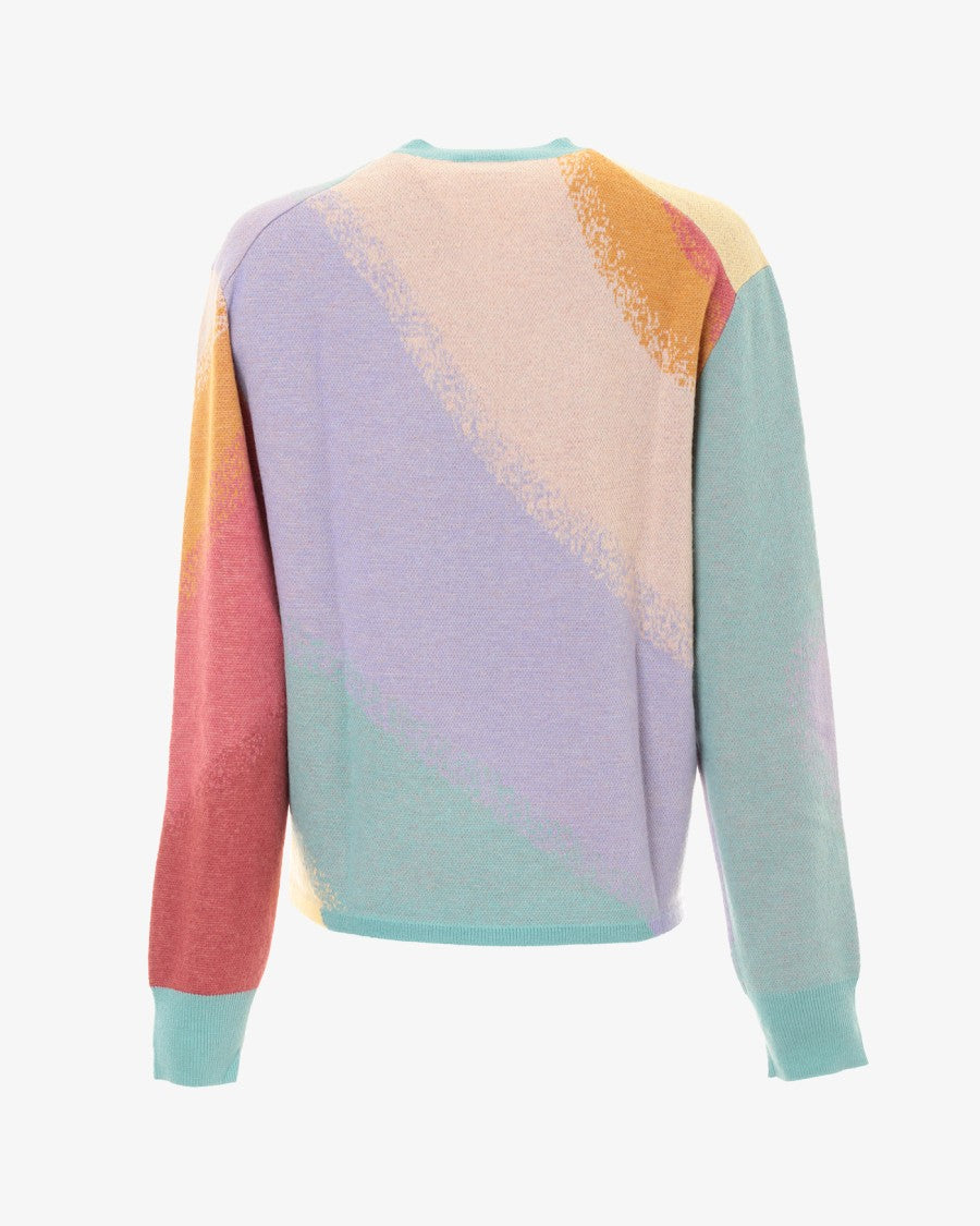 Paul Smith Multicolored Knitted Sweater With Swirl Pattern