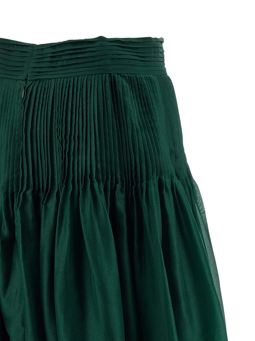 Carolina Herrera 'Pintucked Organza' Skirt