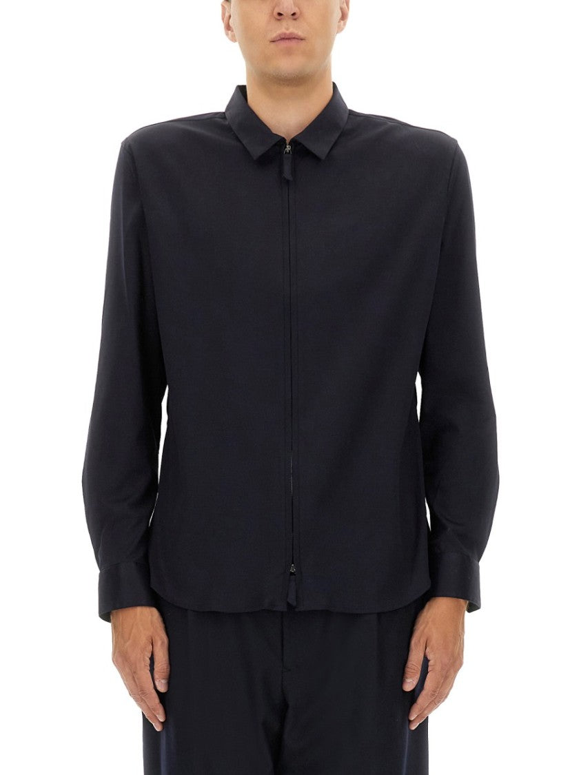 Giorgio Armani Cotton Zipper Shirt