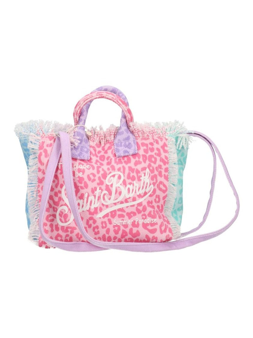 Mc2 Saint Barth Pastel Leopard Print Rectangular Tote Bag