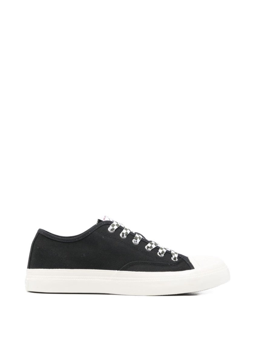 Kenzo Black Silk And Nylon Low Sneakers