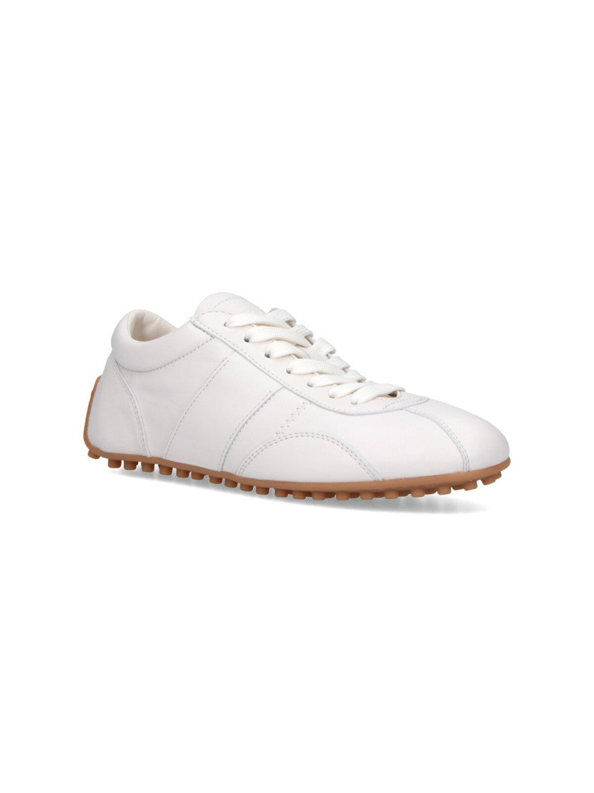 Tod's White Sheepskin Leather Low-Profile Sneakers