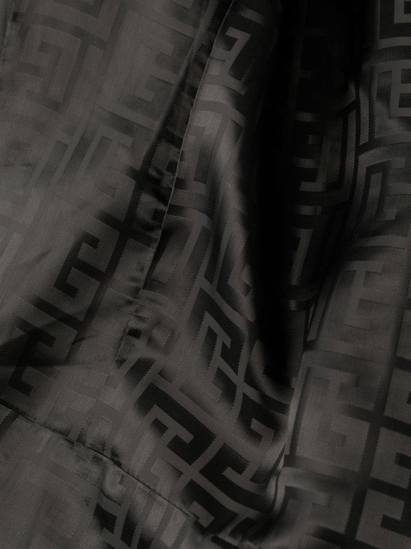 Balmain Textured Double-Breasted Black Astrakan Coat